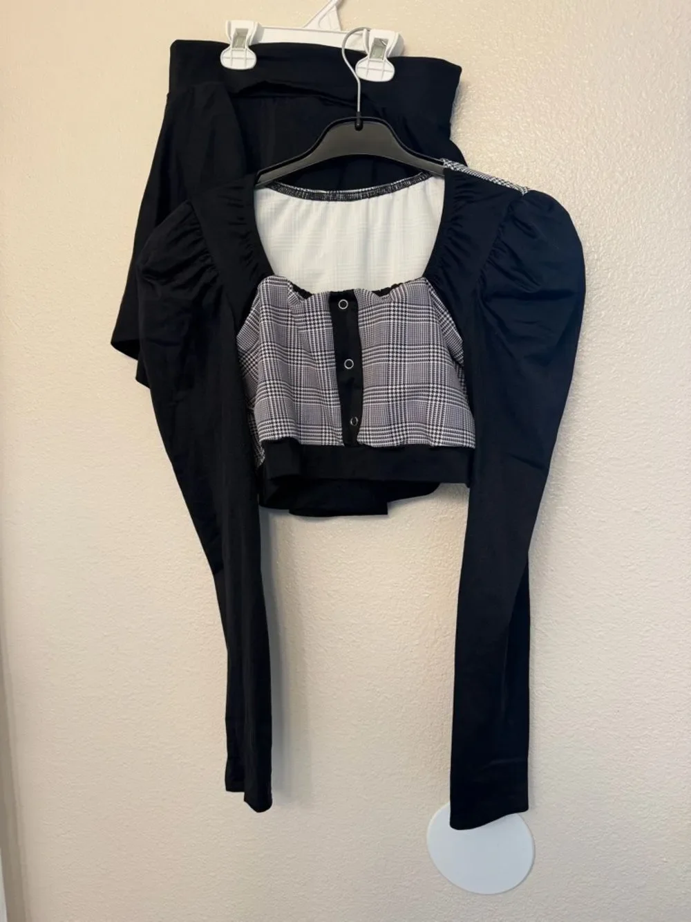 Kelle 2 piece leotard Dance Costume CONFIDENT PLAID TWILL suit 2870 LA adult